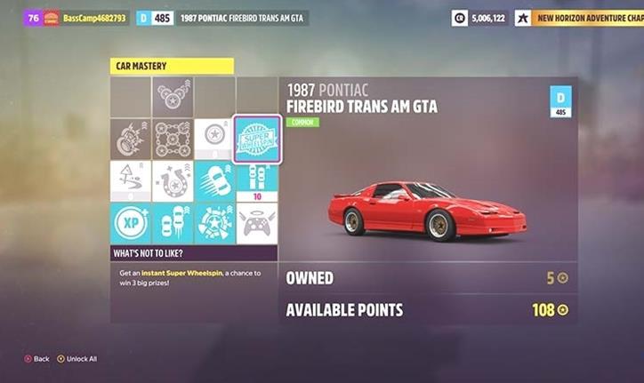 Forza Horizon 5 Super Wheelspin Glitch mit Pontiac Firebird Exploit