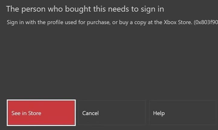 Xbox Person, die dies gekauft hat, muss sich anmelden Fehlerbehebung