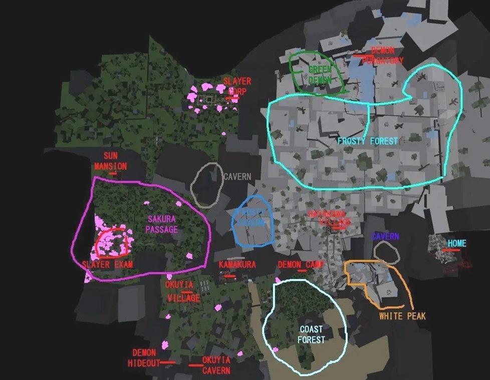 Roblox Demonfall Karte - Alle NPC Standorte