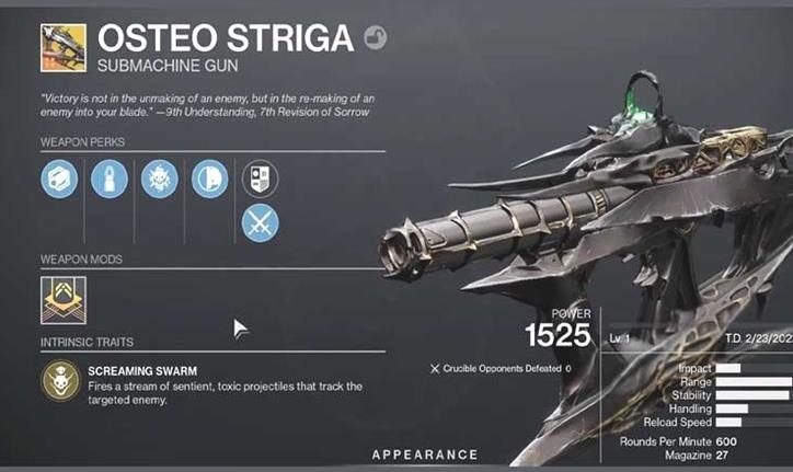 Destiny 2 Witch Queen Osteo Striga Exotic SMG - Wie bekomme ich es?