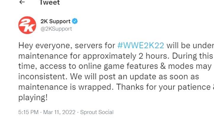 WWE 2K22 Servers Down: Online funktioniert nicht? Status prüfen