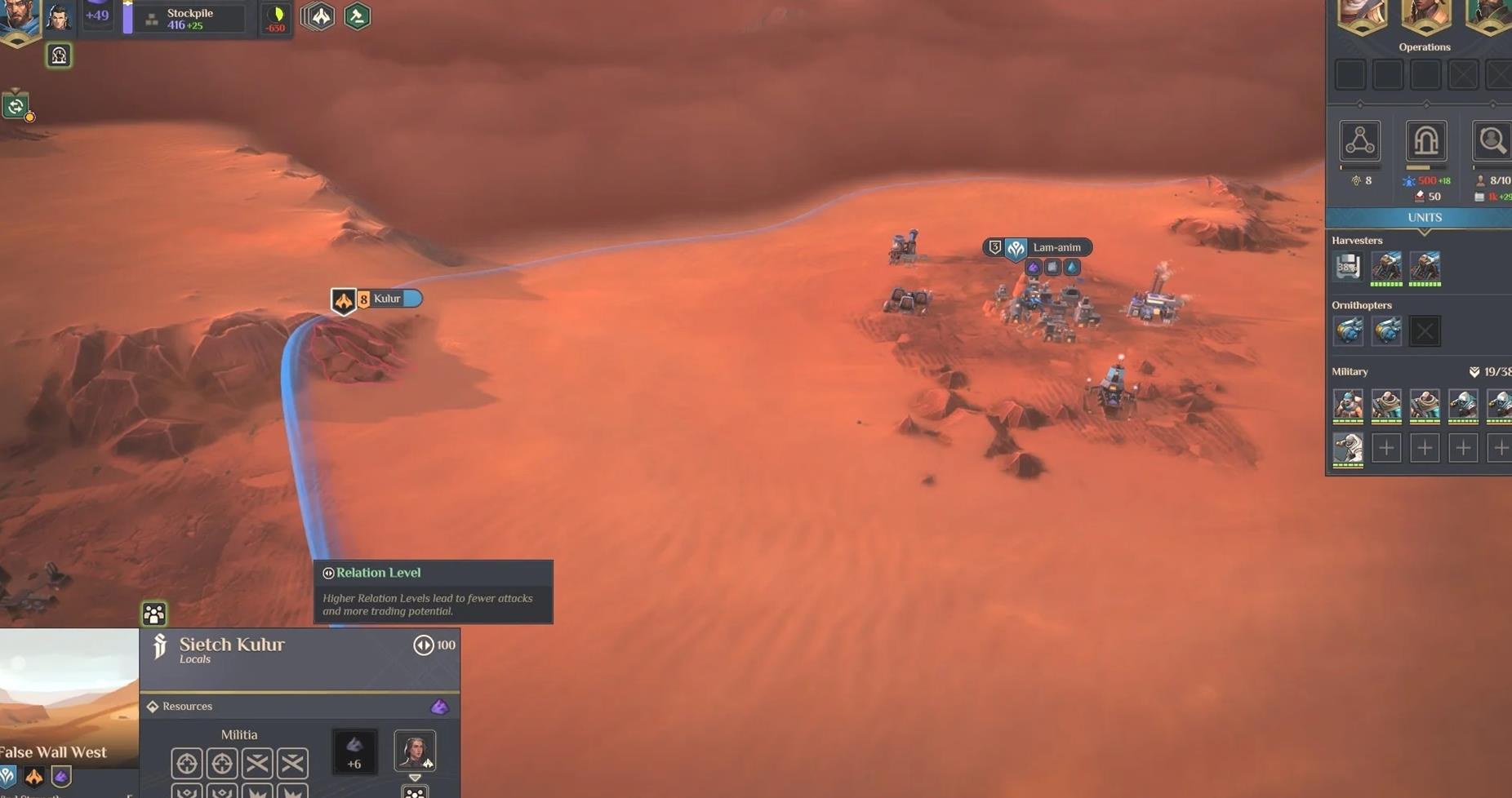 Dune: Spice Wars - Wie man Flugplätze benutzt