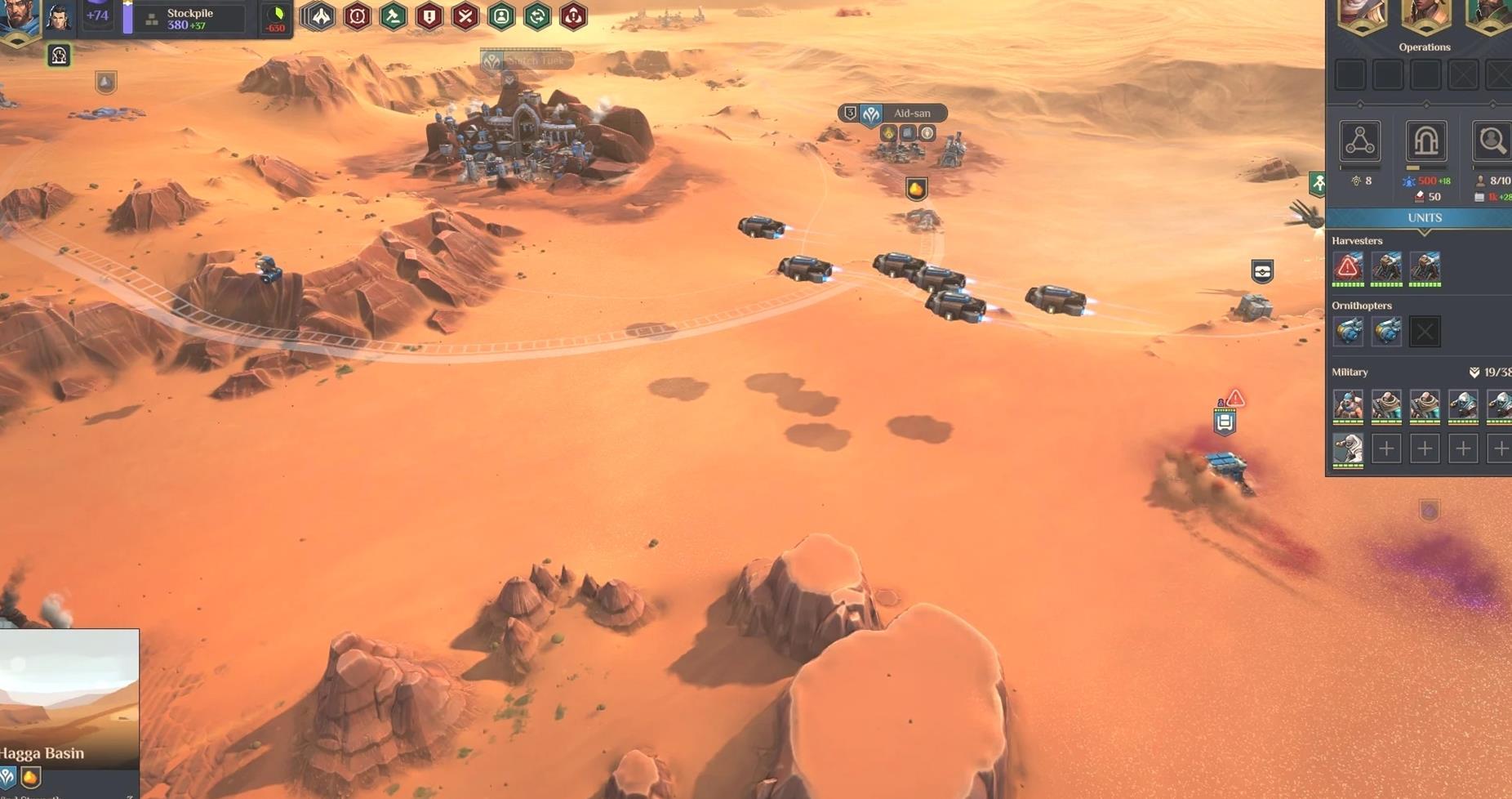 Dune: Spice Wars - Wie man Flugplätze benutzt
