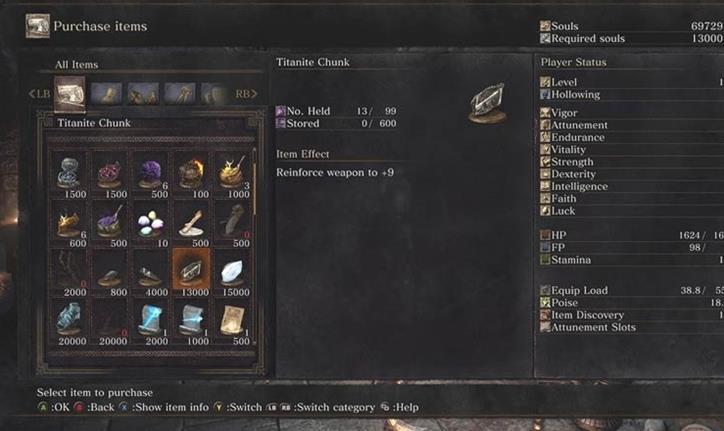 Dark Souls 3: Wie man Titanit-Brocken erhält und verwendet