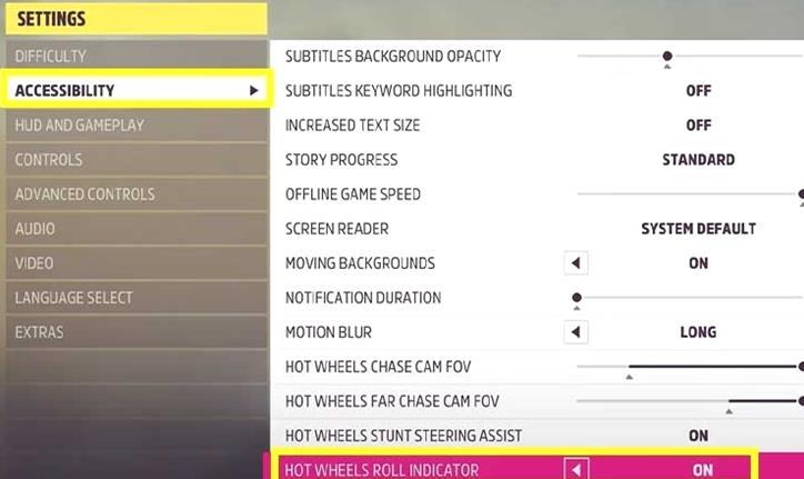Wie man die Rollanzeige in Forza Horizon 5 Hot Wheels ausschaltet