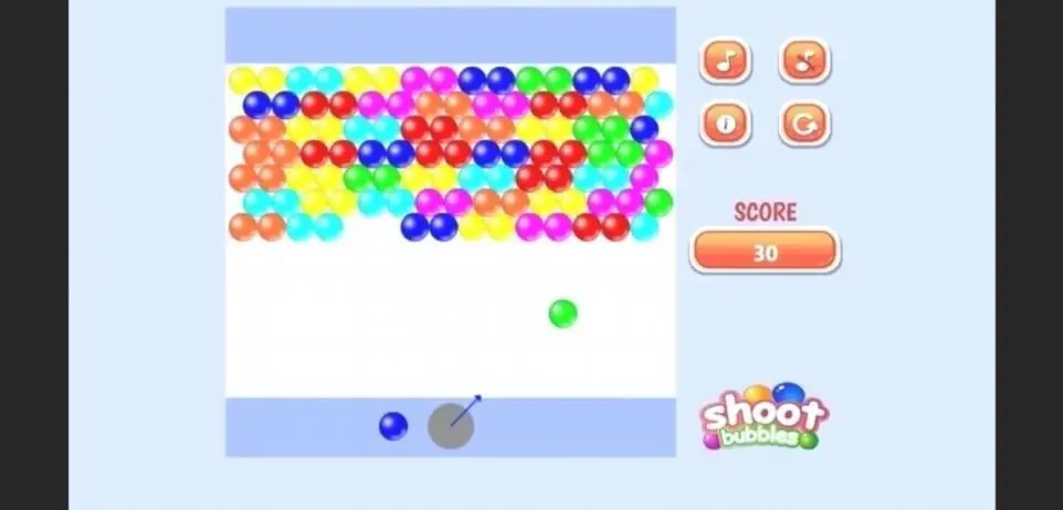 Shoot Bubbles ist ein kostenloser Online Bubble Shooter für Handy und Desktop